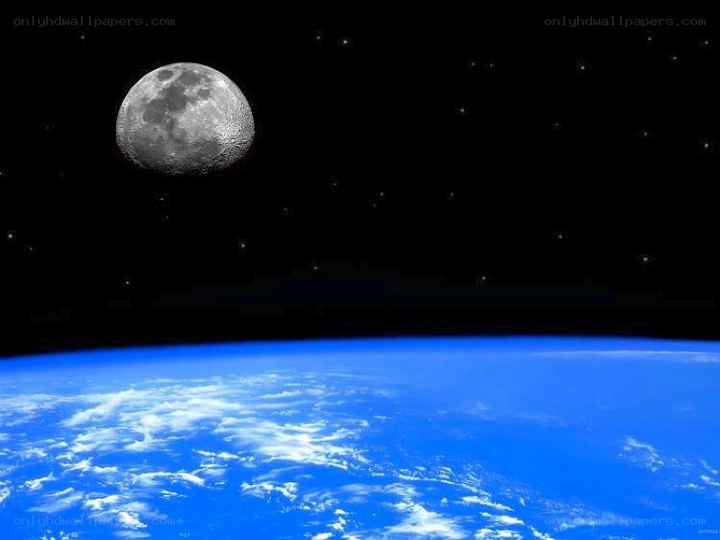 Earth and Moon from space
