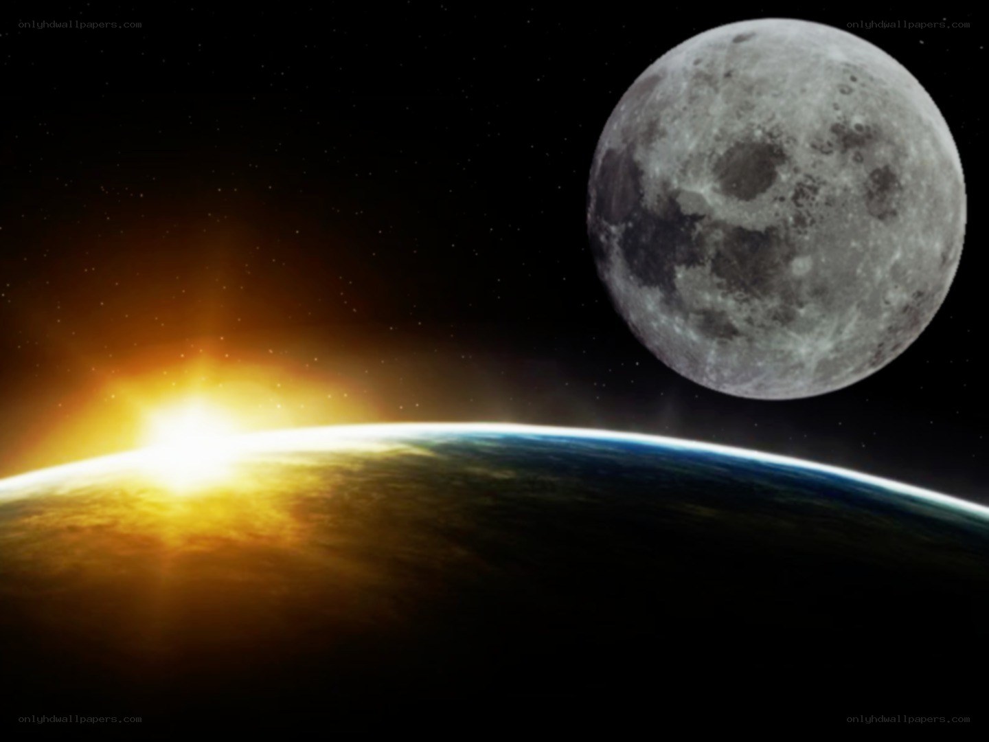 Earth and Moon from Space
