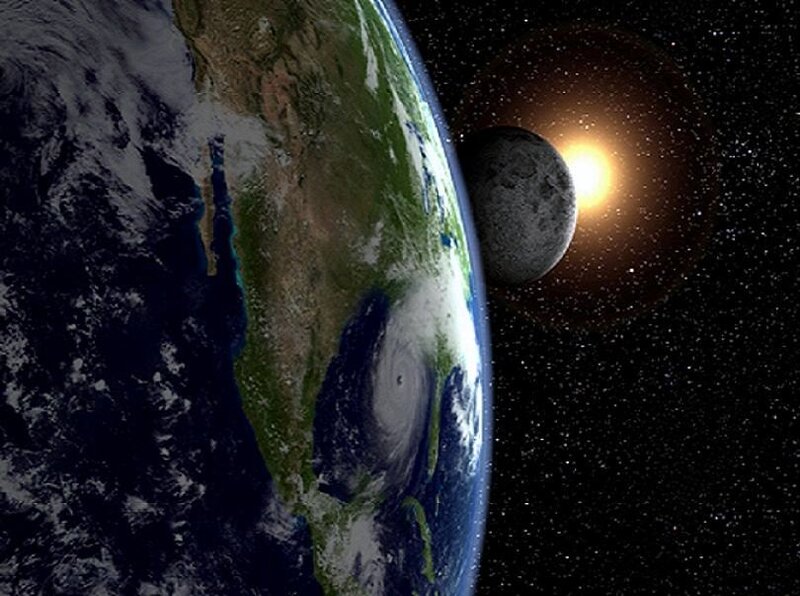 Earth and Moon from space