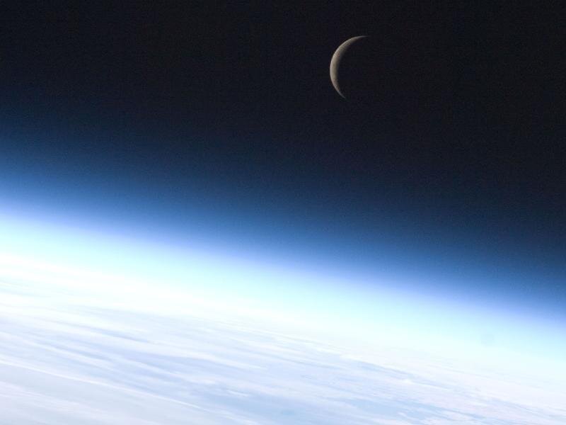 Earth and Moon from space