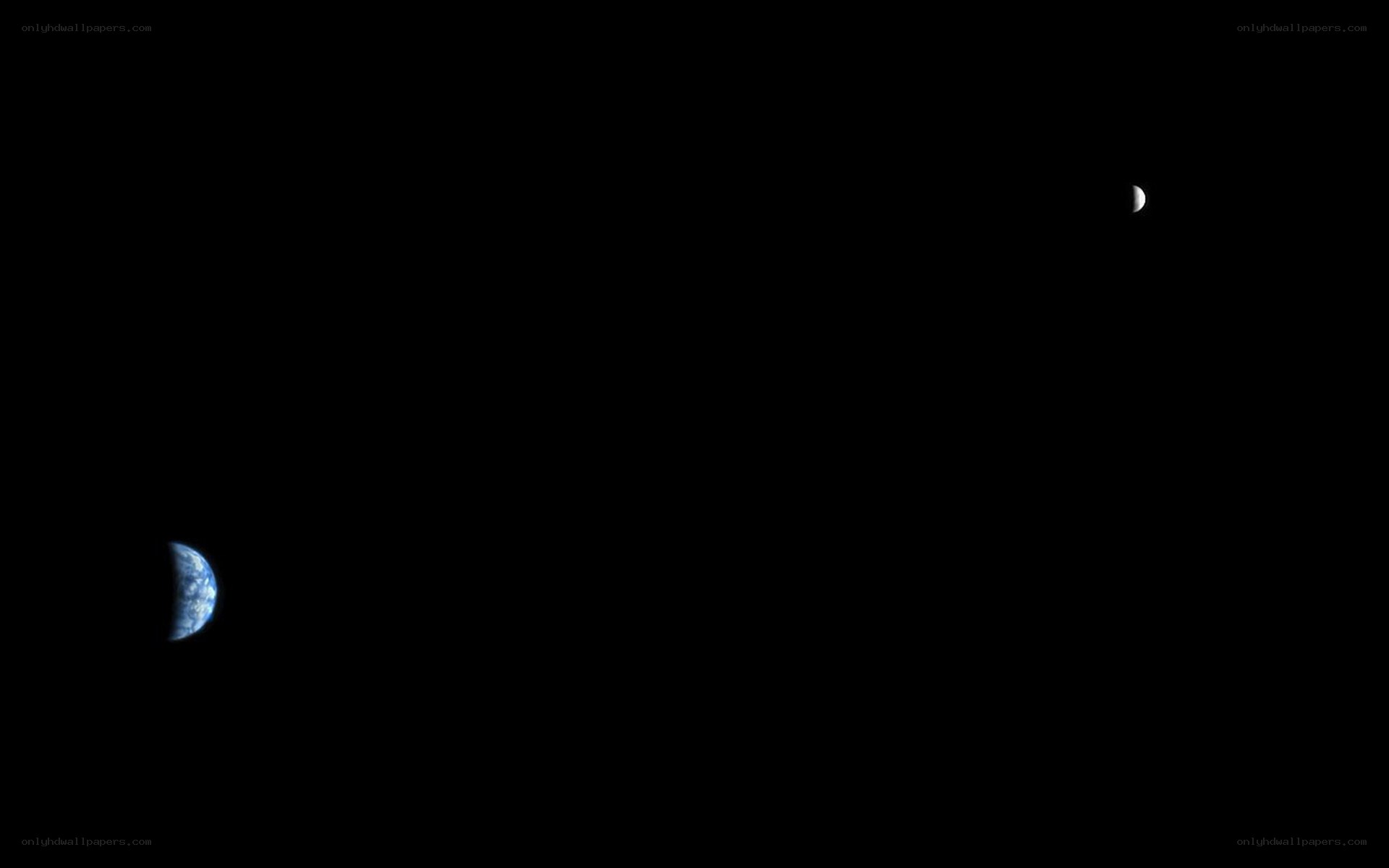 Earth and Moon from space