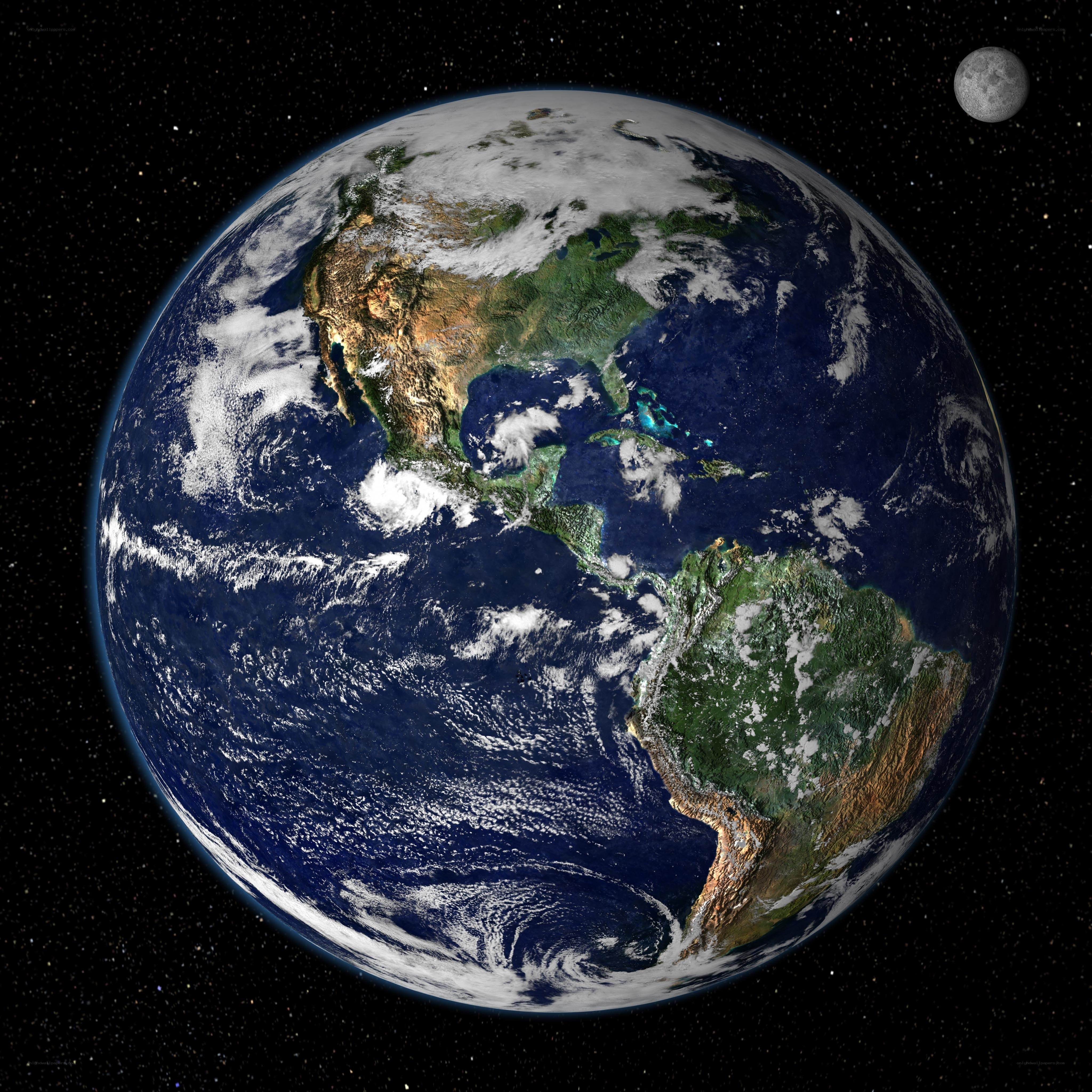 Earth and Moon from space