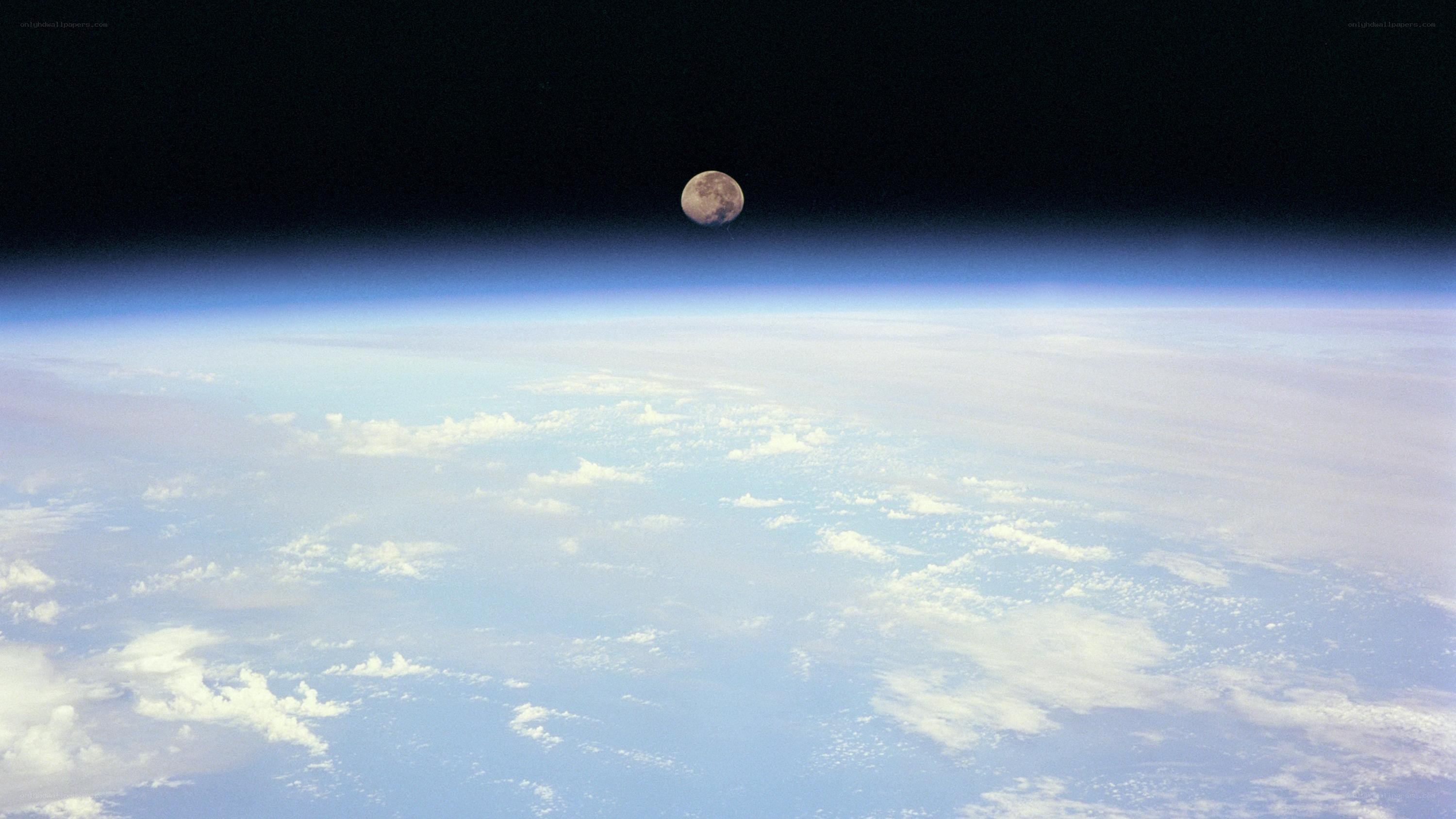 Earth and Moon from space