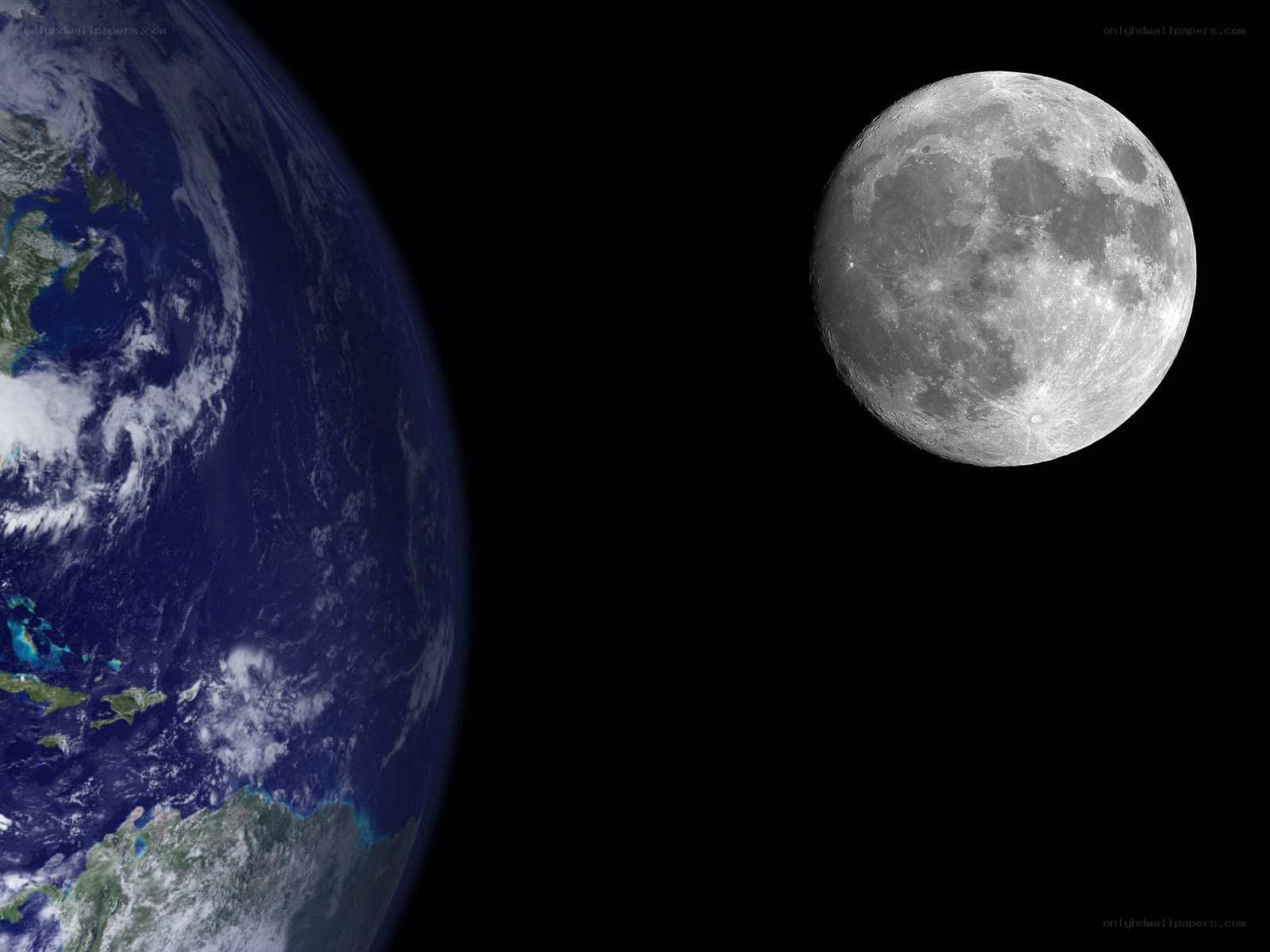 Earth and Moon from Space