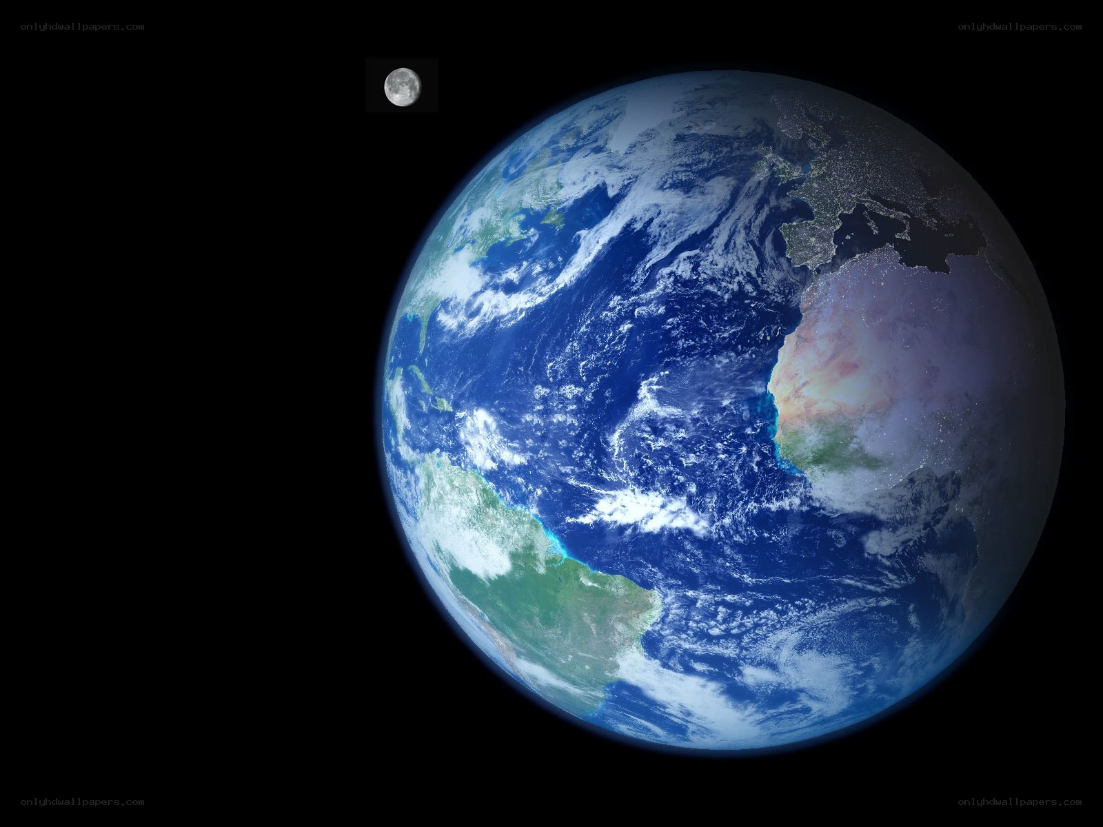 Earth and Moon from Space