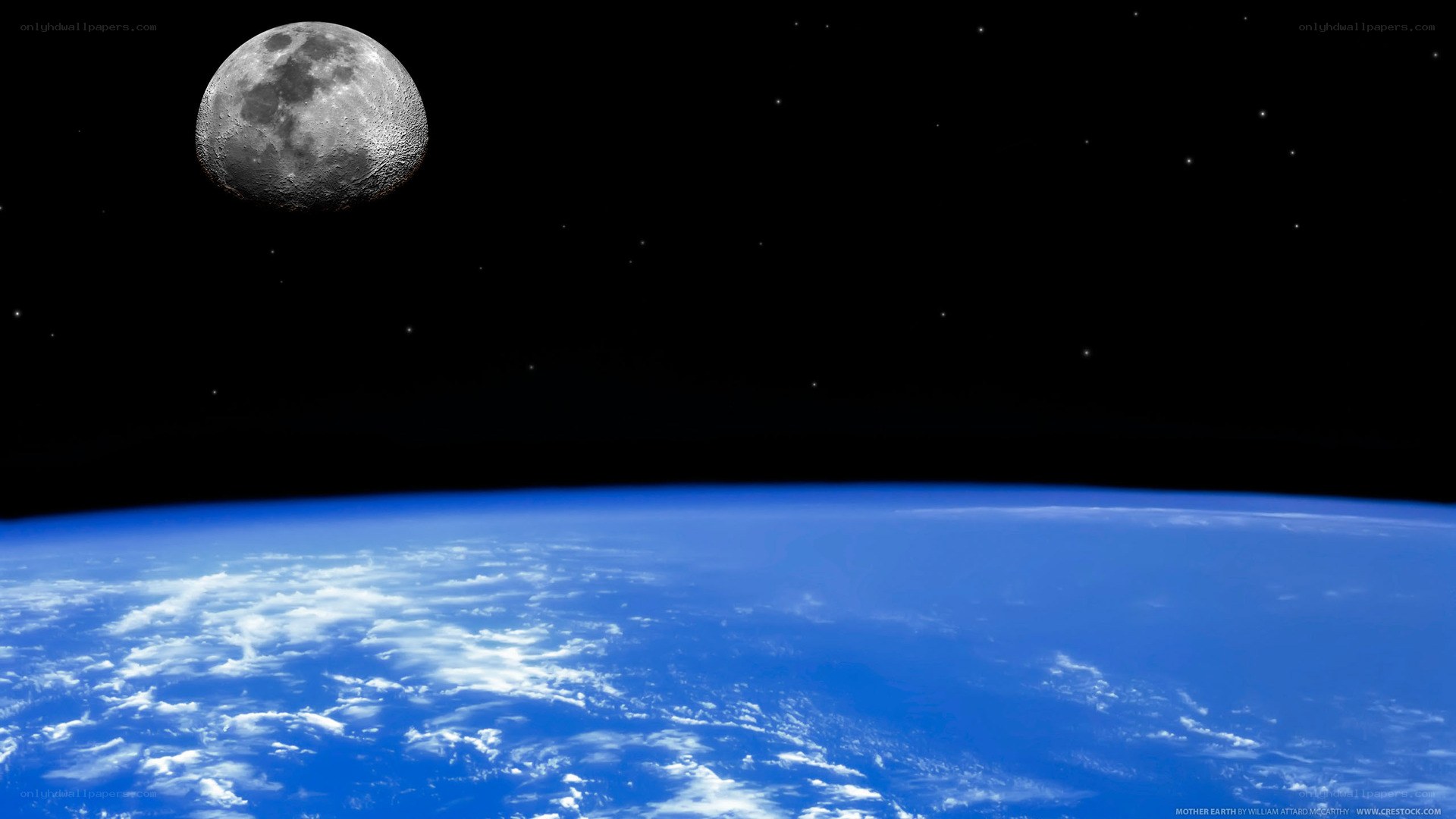 Earth and Moon from Space