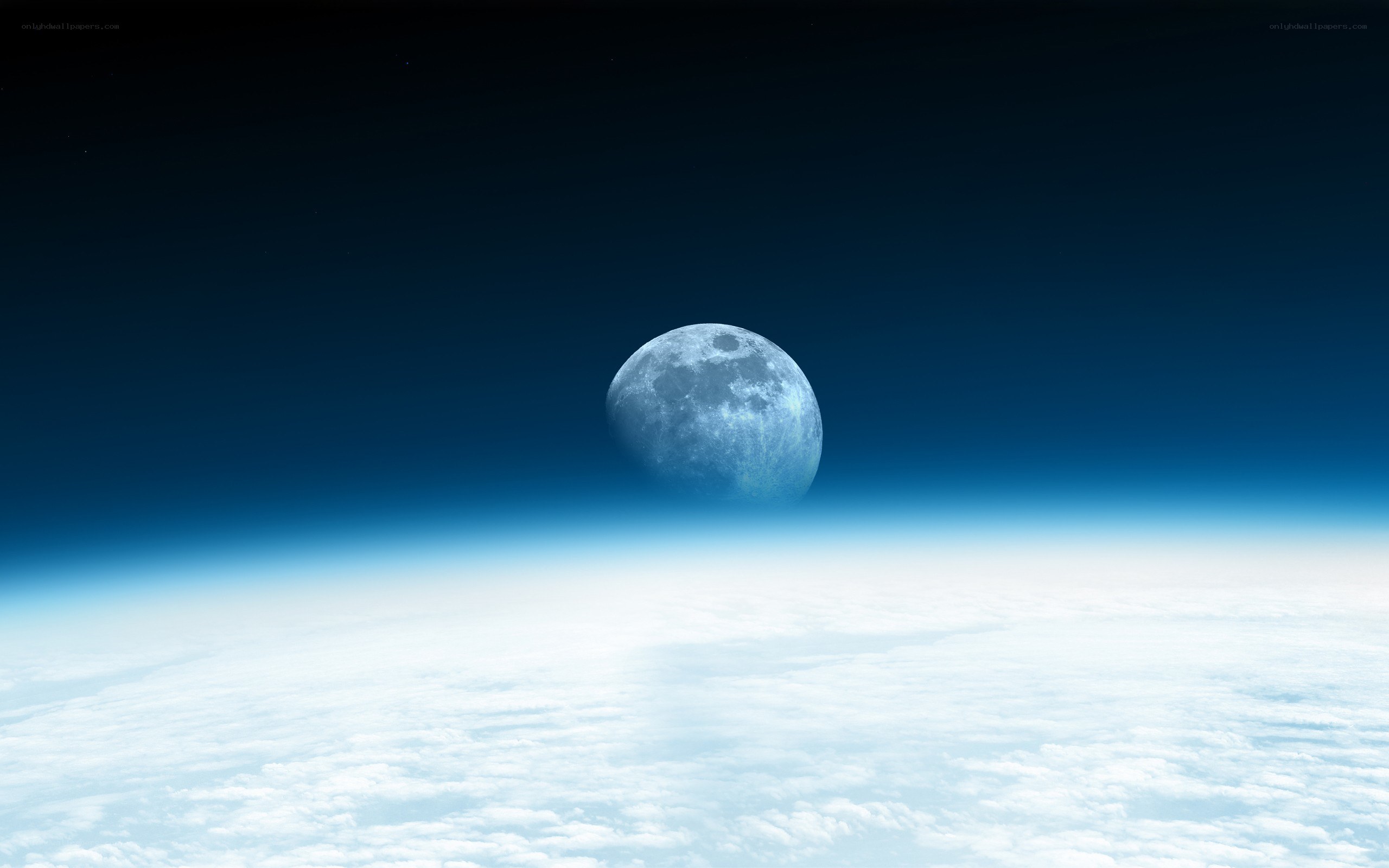Earth and Moon from space