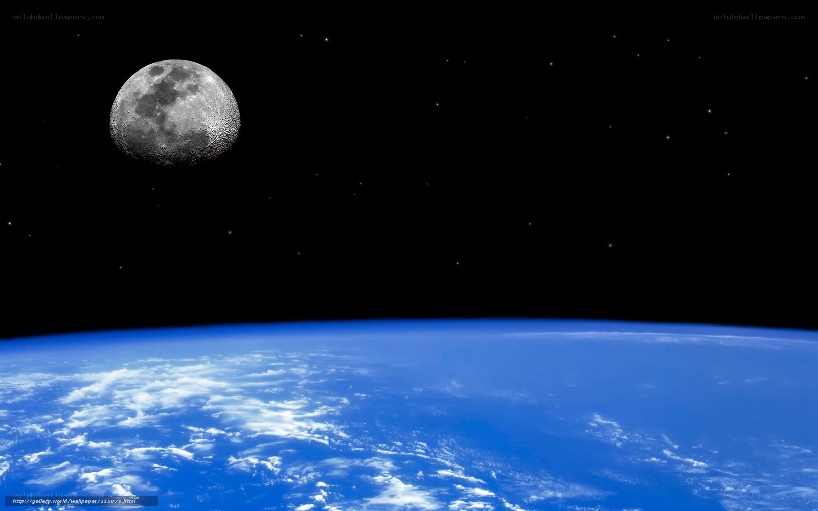 Earth and Moon from space