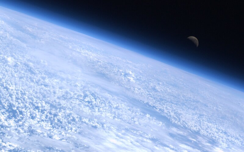 Earth and Moon from space
