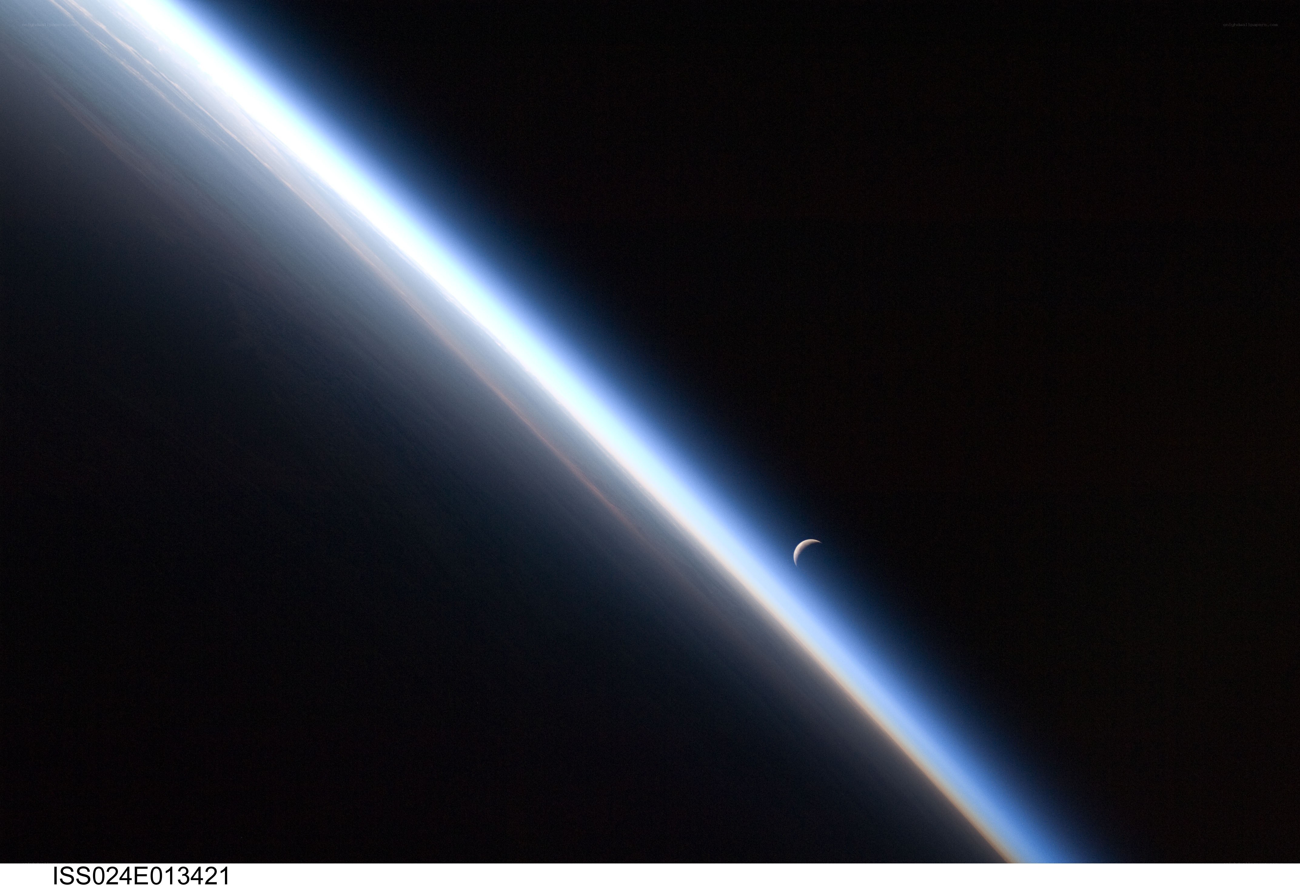 Earth and Moon from space