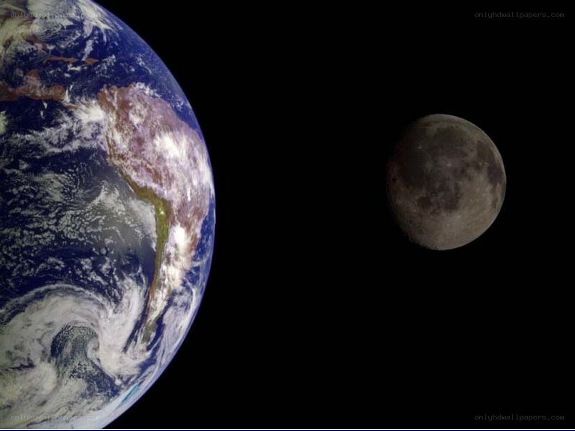 Earth and Moon from space
