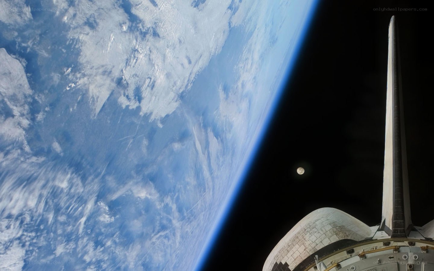 Earth and Moon from space