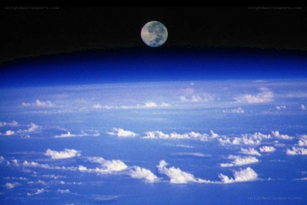 Earth and Moon from space