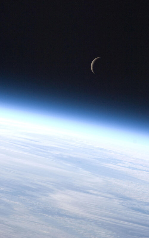 Earth and Moon from space