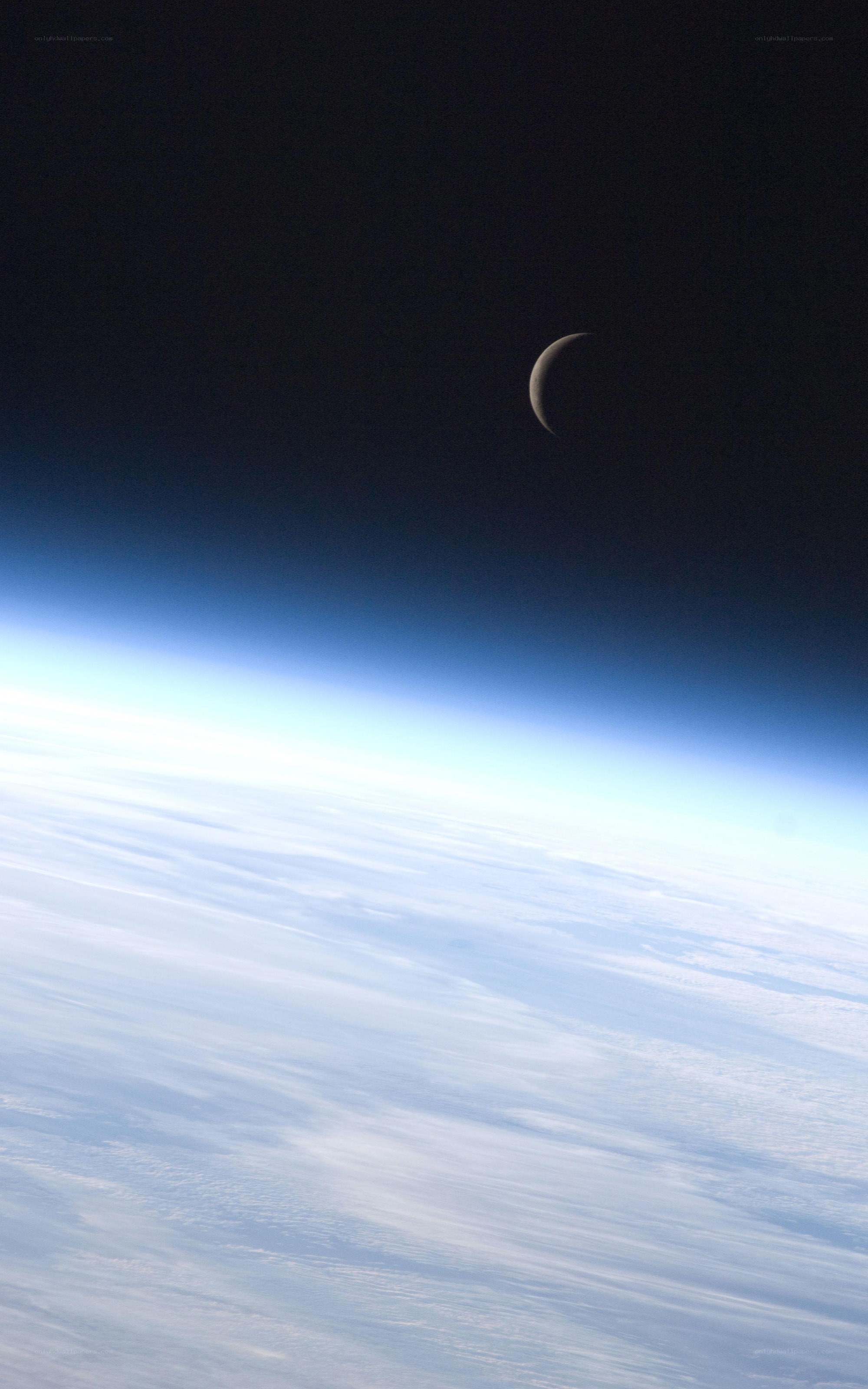 Earth and Moon from space