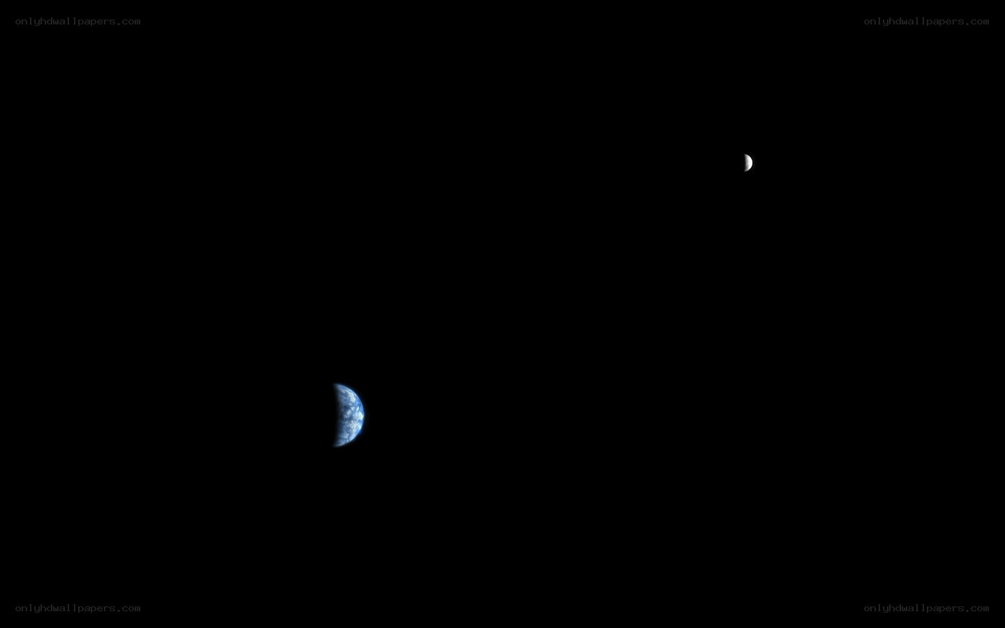 Earth and Moon from space
