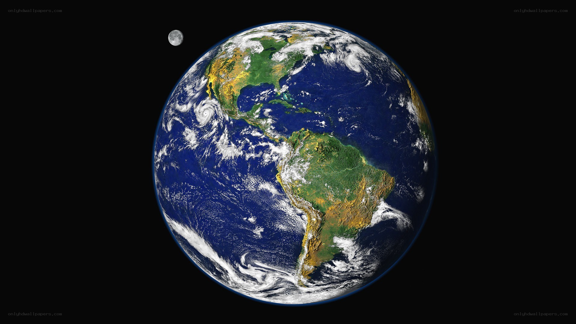 Earth and Moon from space