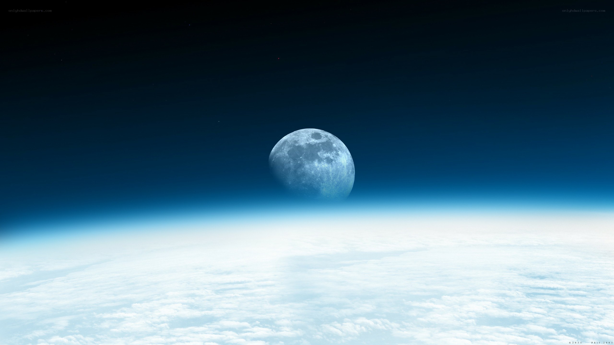 Earth and Moon from space