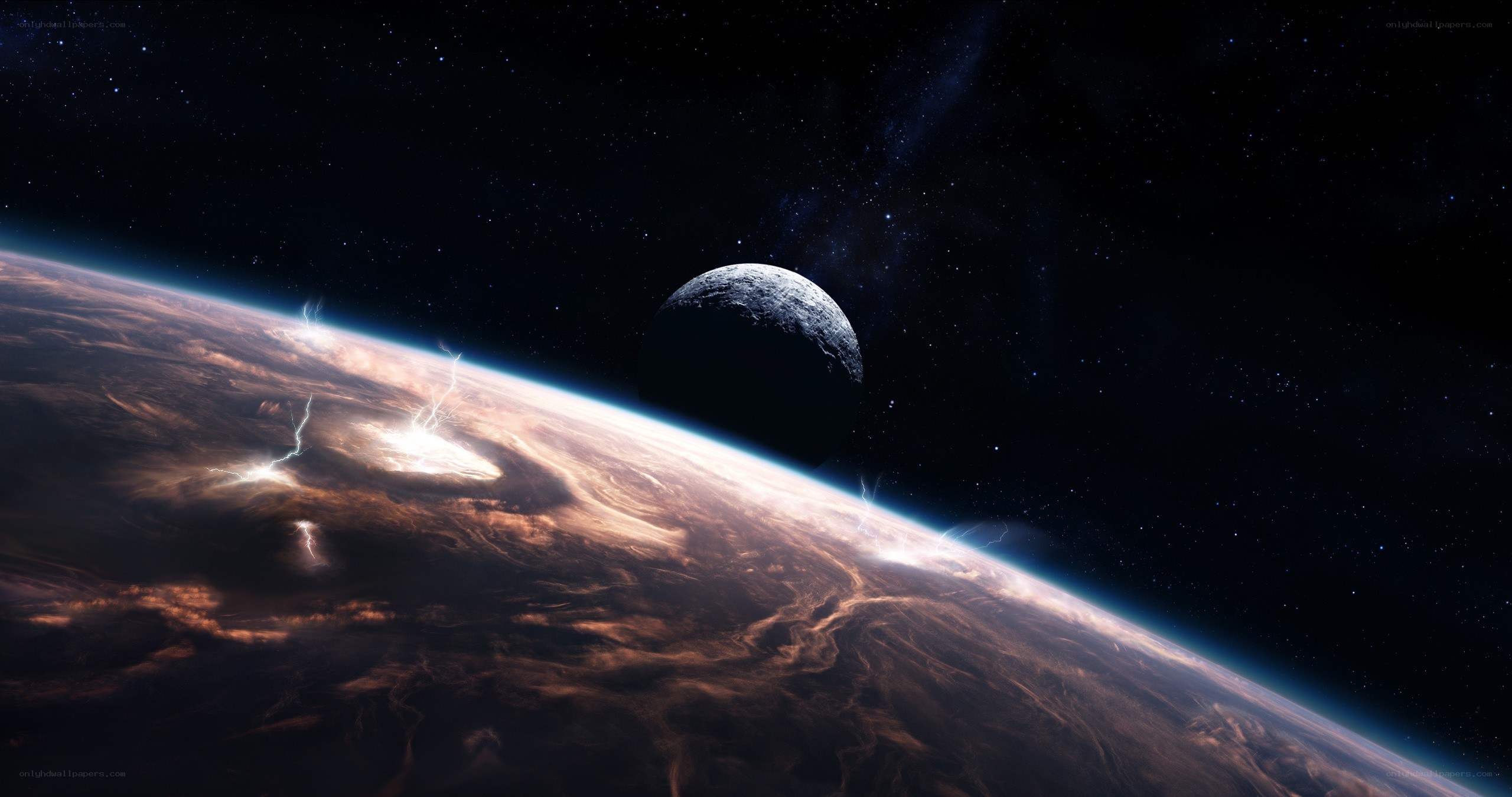 Earth and Moon from space