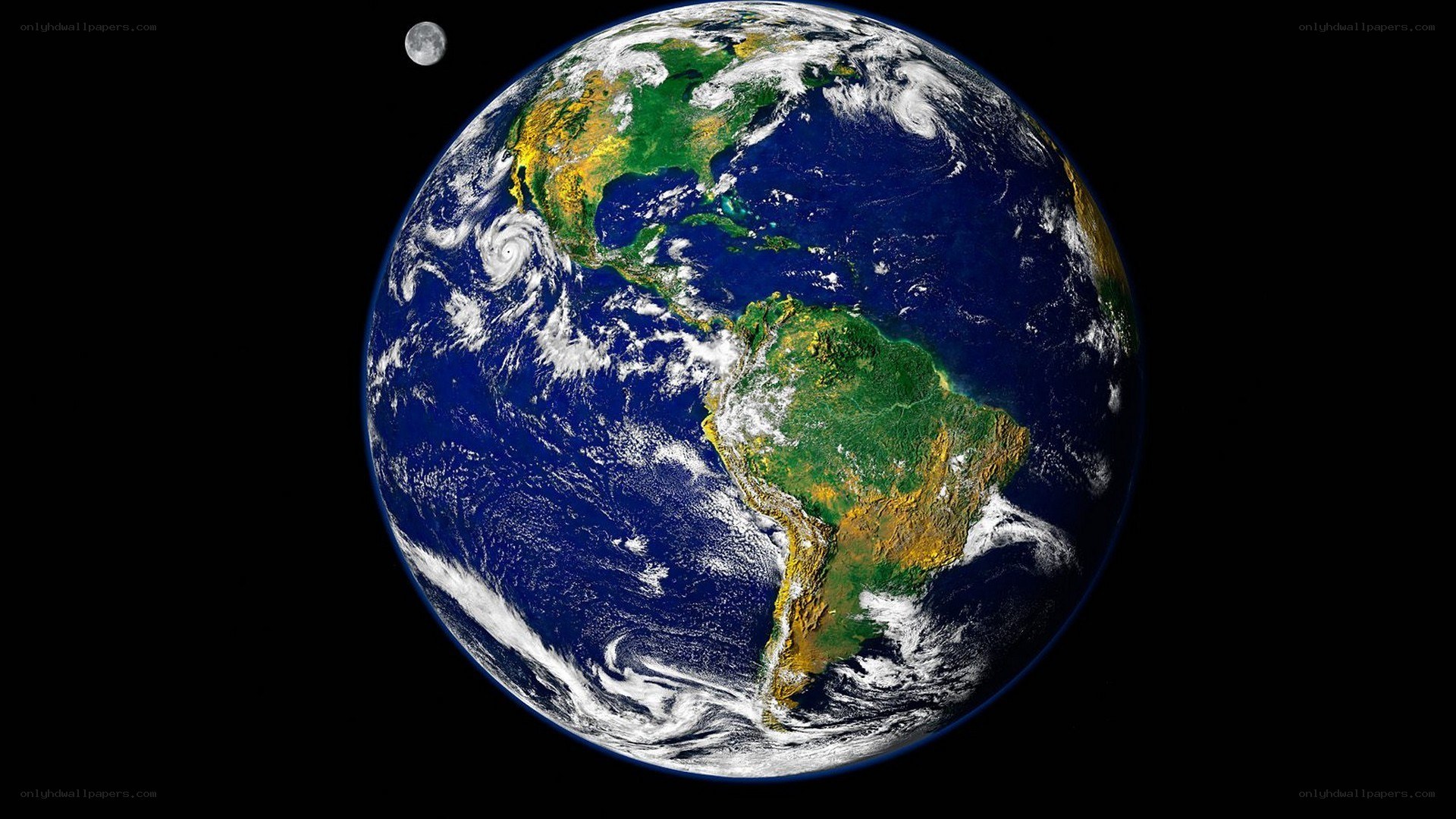 Earth and Moon from space