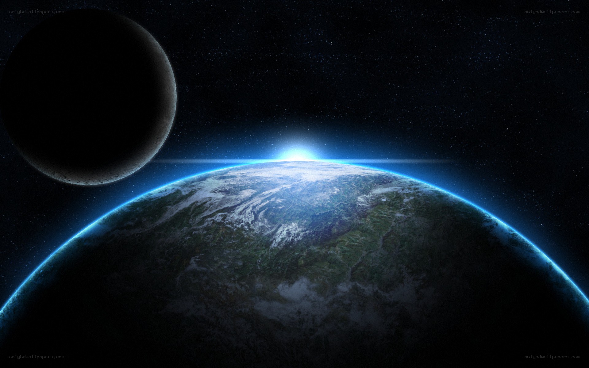 Earth and Moon from Space