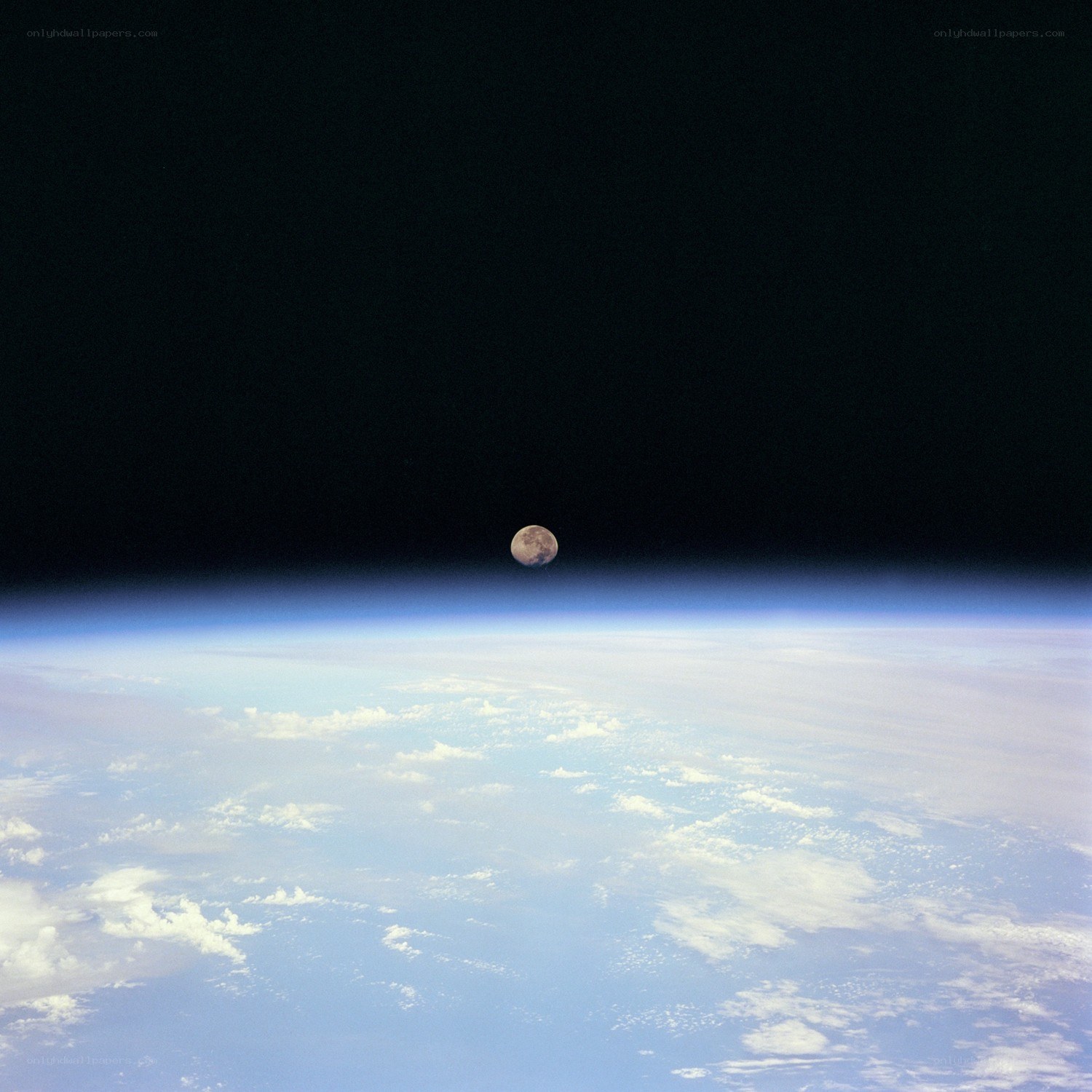 Earth and Moon from space