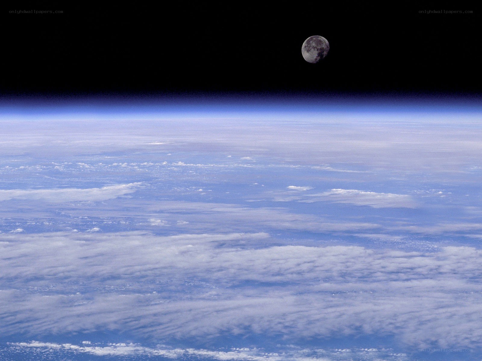 Earth and Moon from space