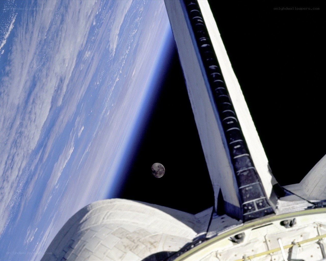 Earth and Moon from space