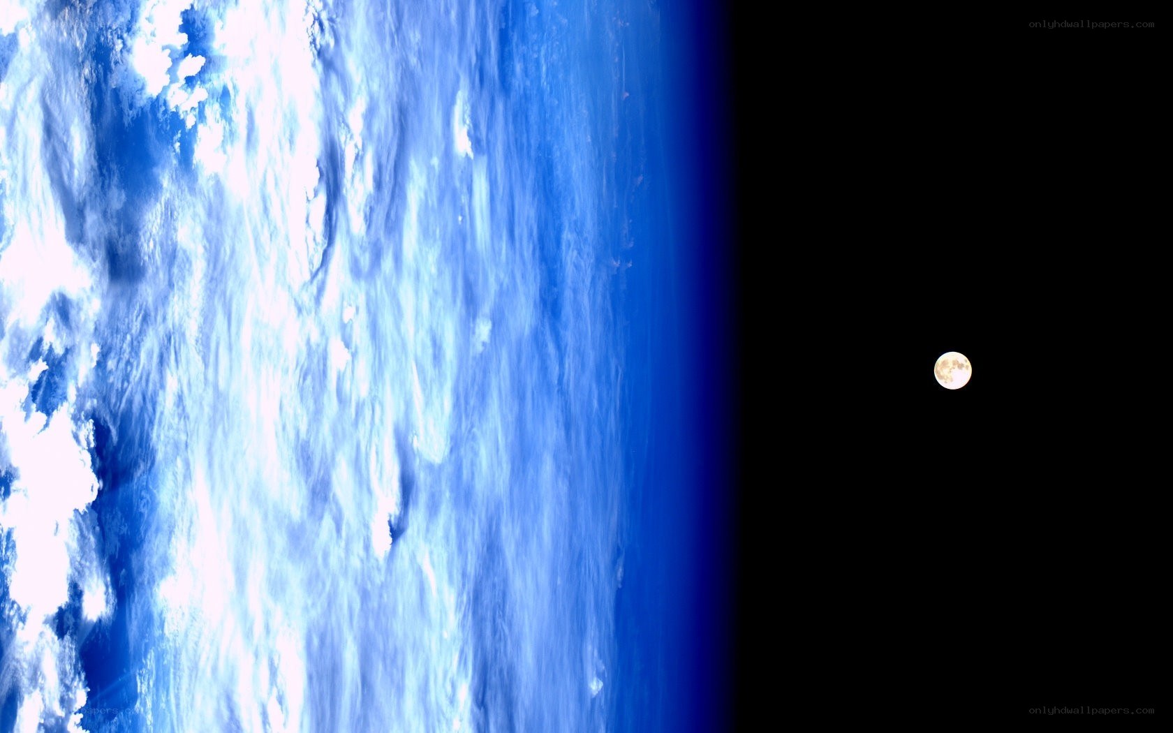 Earth and Moon from space