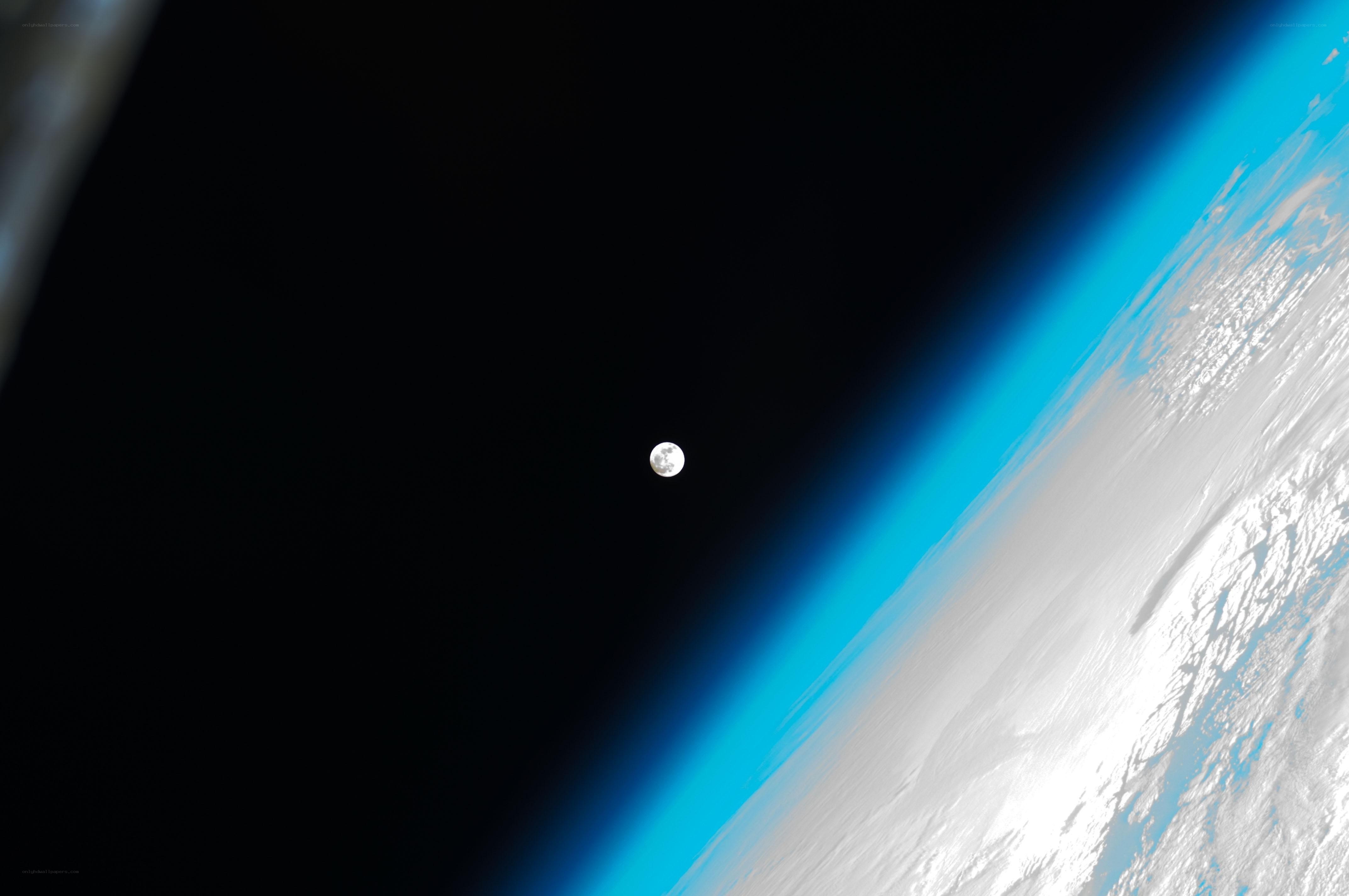 Earth and Moon from space