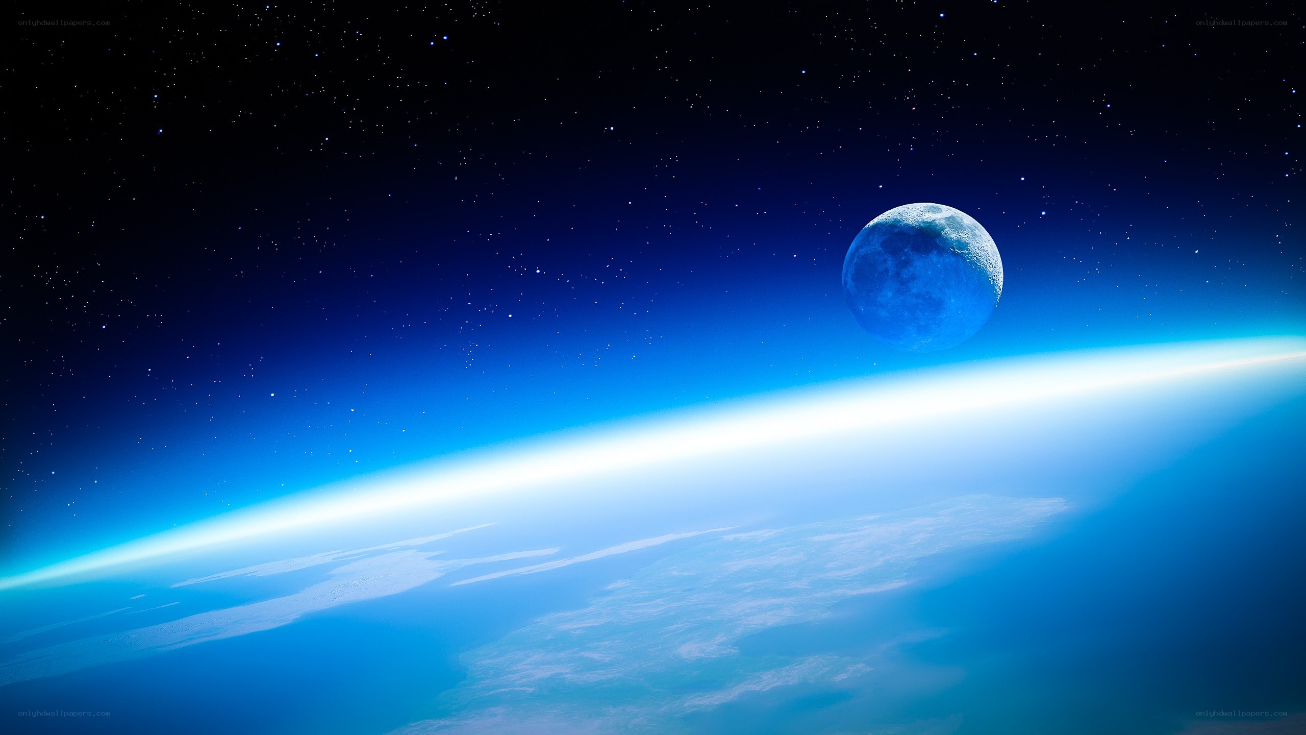 Earth and Moon from space