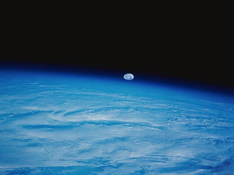 Earth and Moon from space
