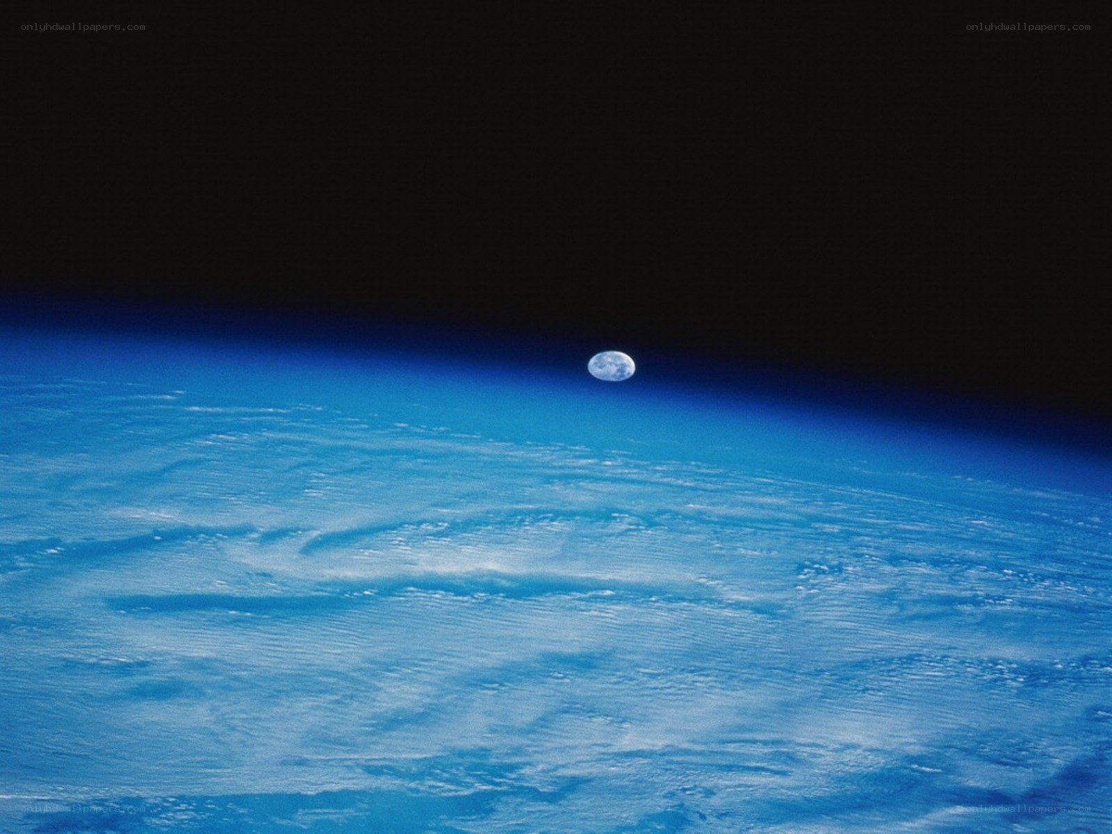 Earth and Moon from space