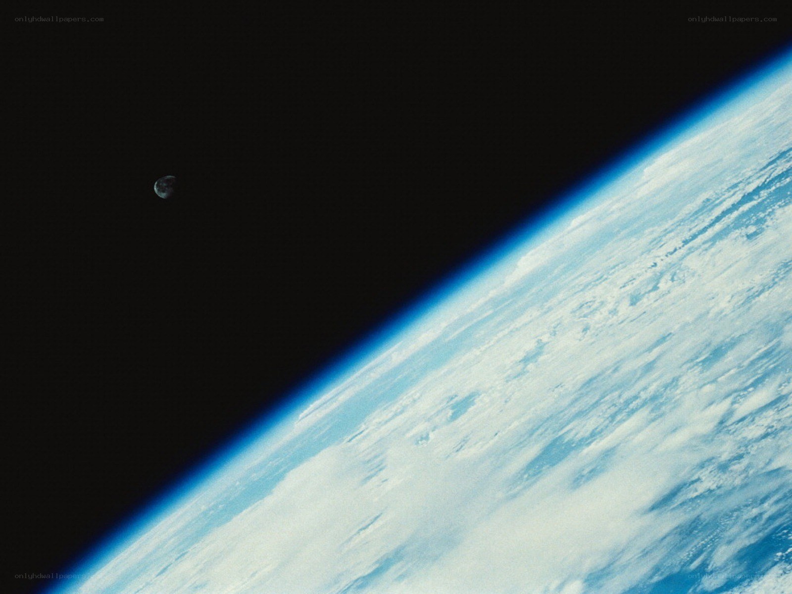 Earth and Moon from space
