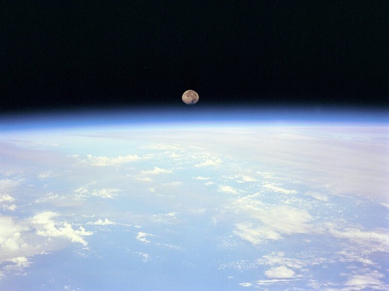 Earth and Moon from space