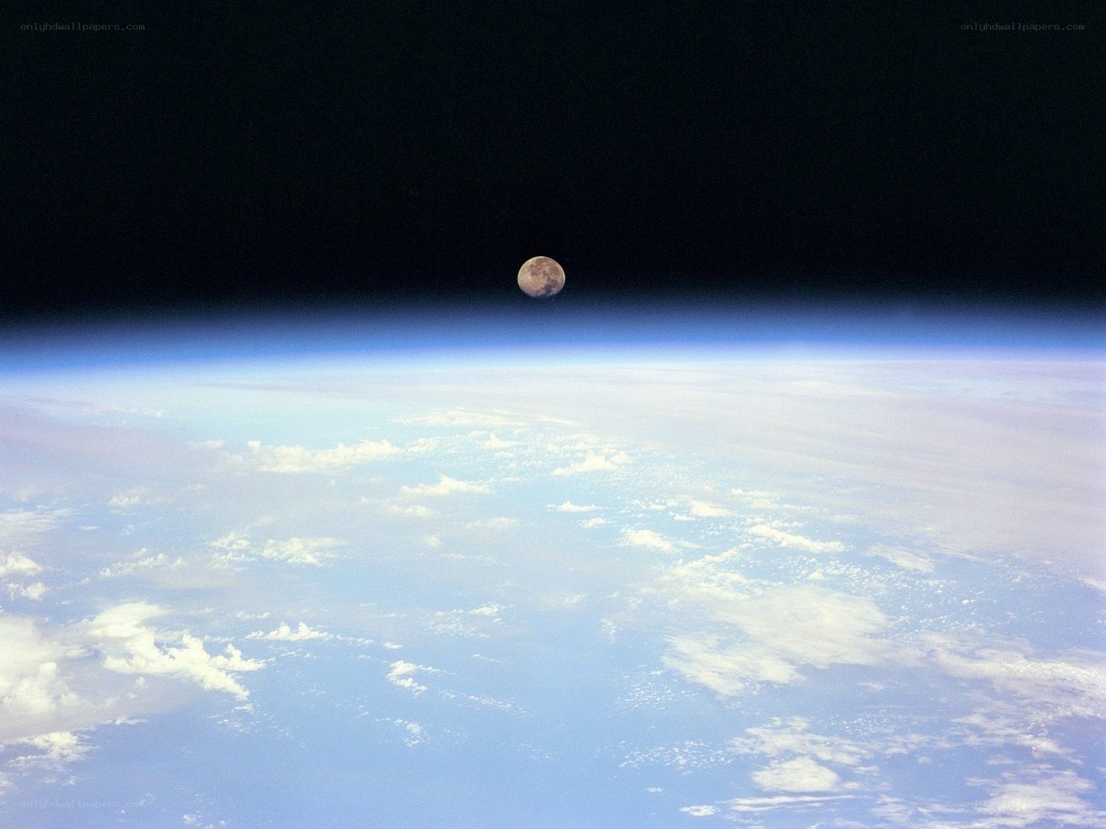 Earth and Moon from space