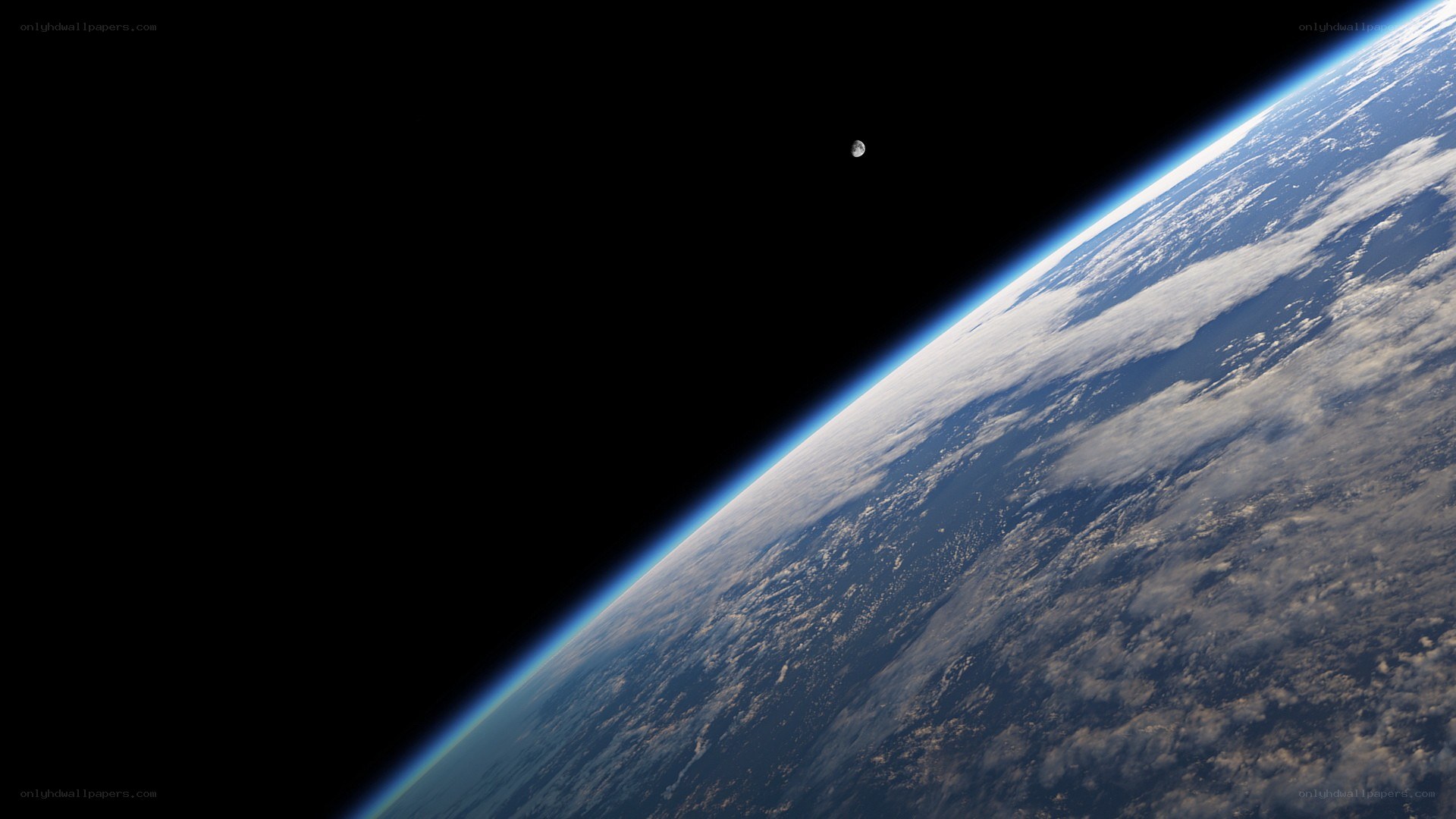 Earth and Moon from space