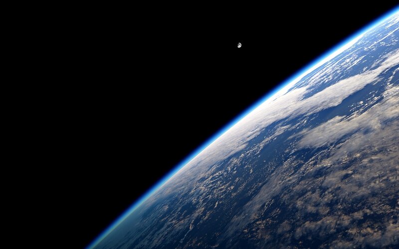 Earth and Moon from space