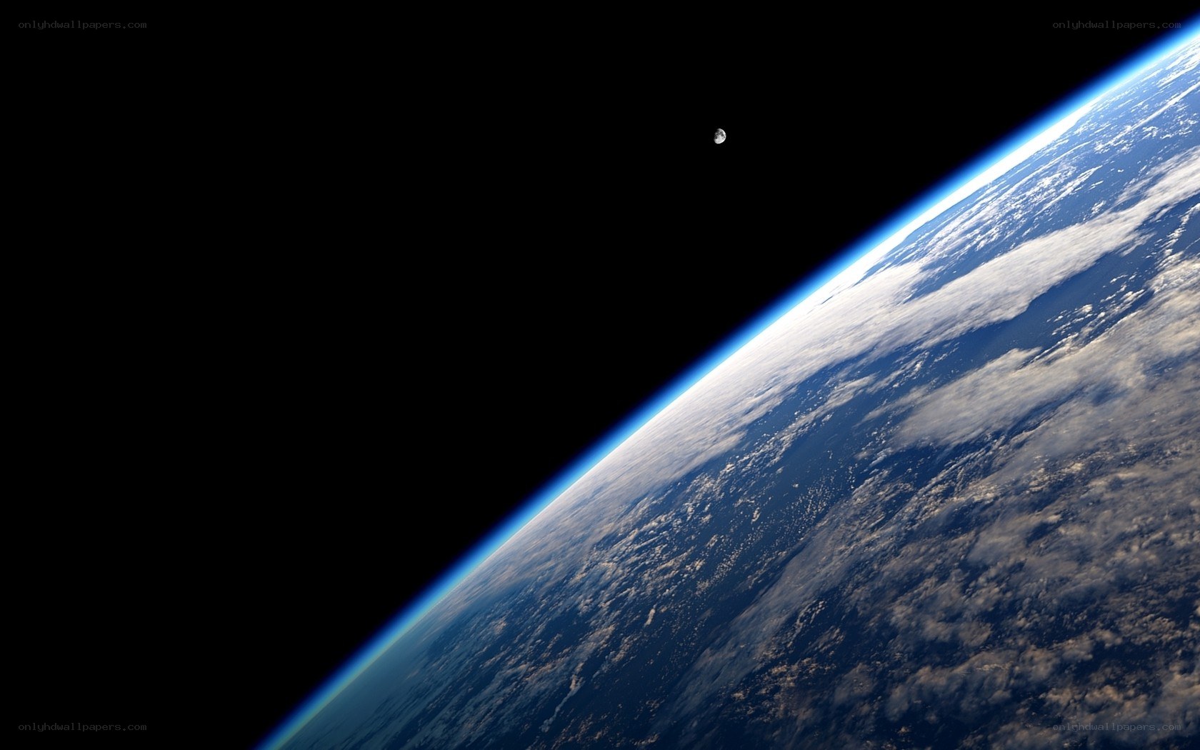 Earth and Moon from space