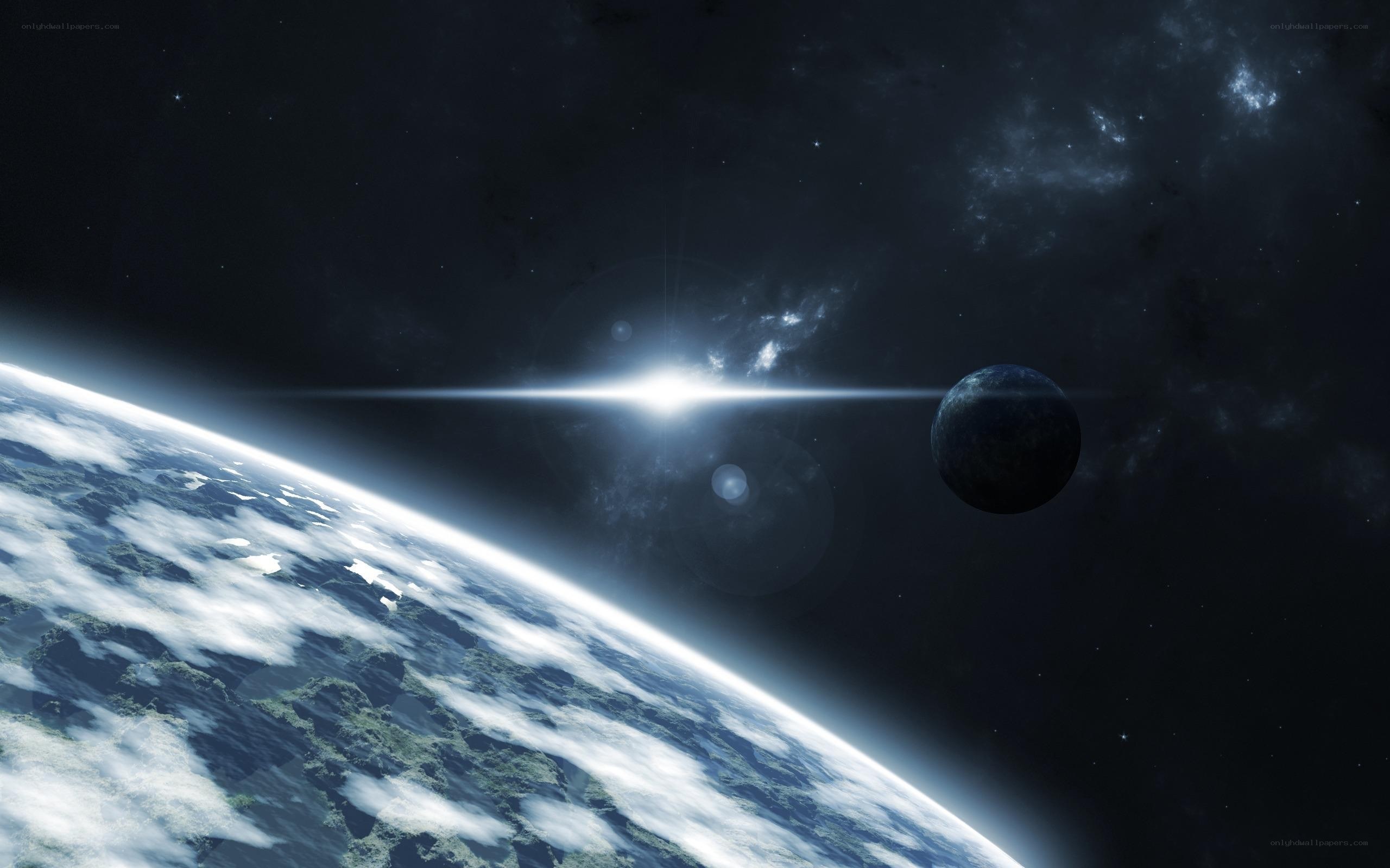 Earth and Moon from space
