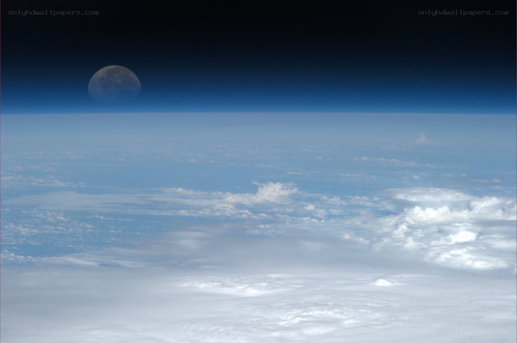 Earth and Moon from space
