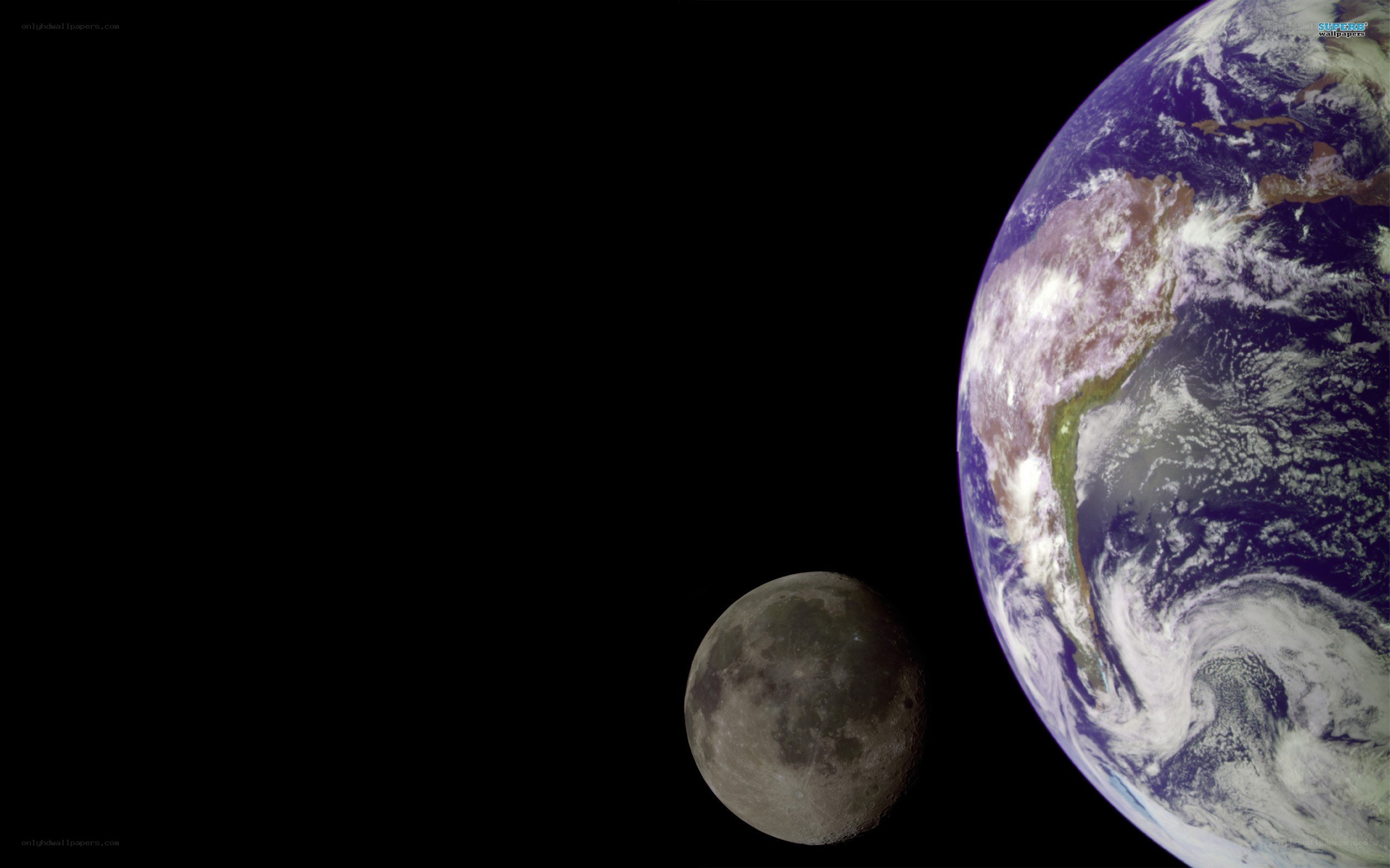 Earth and Moon from space