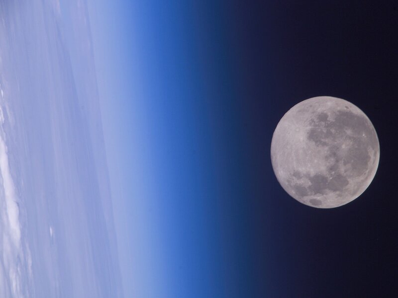 Earth and Moon from space