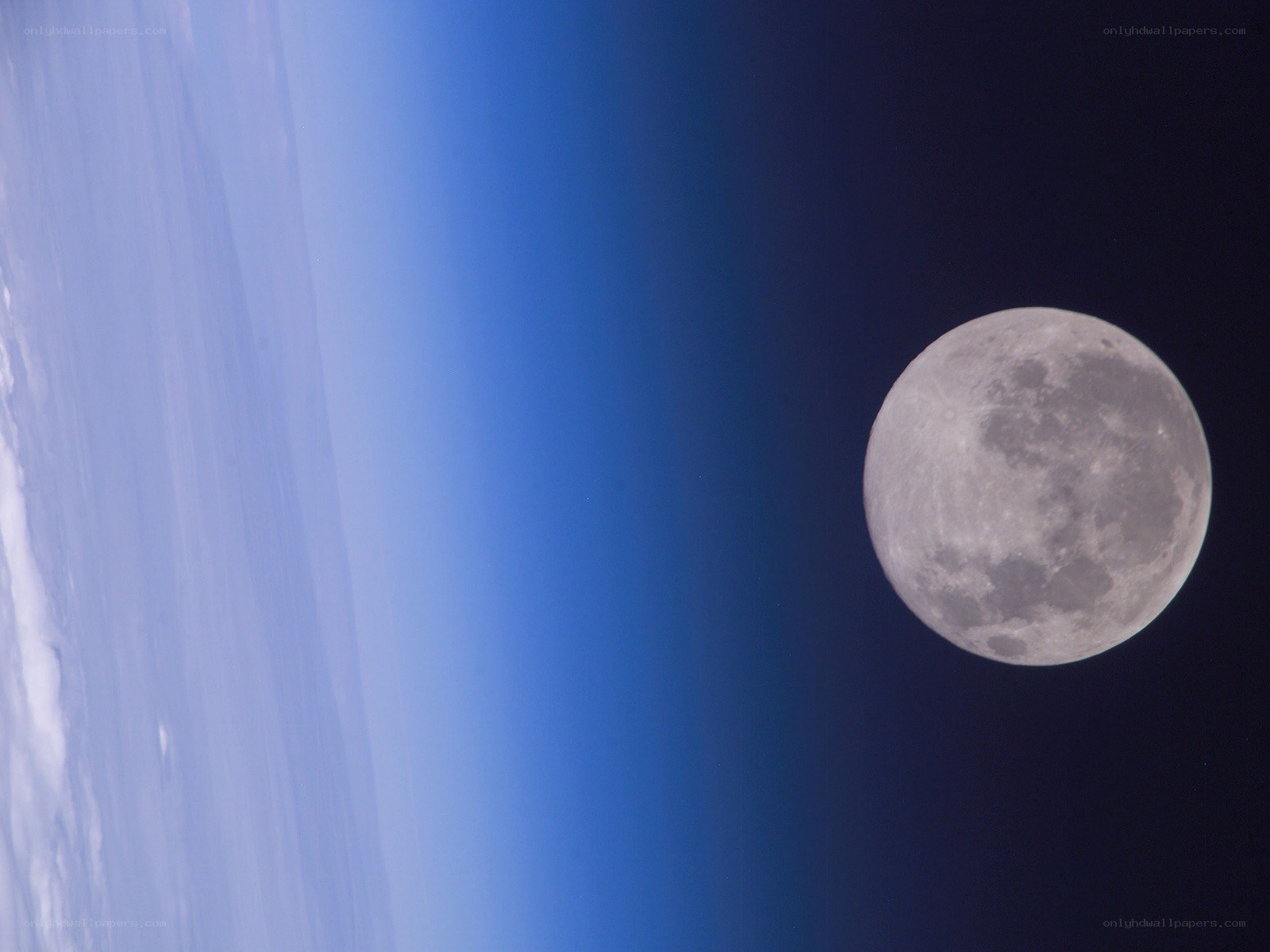 Earth and Moon from space