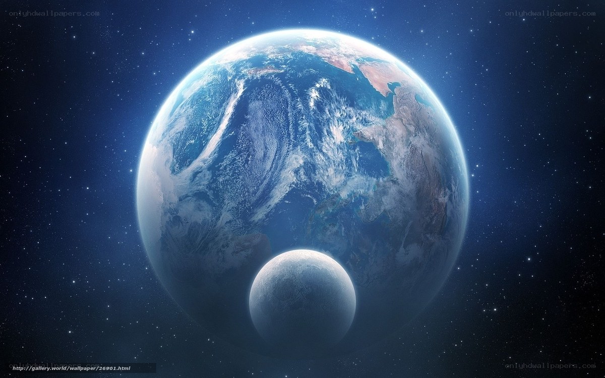 Earth and Moon from Space
