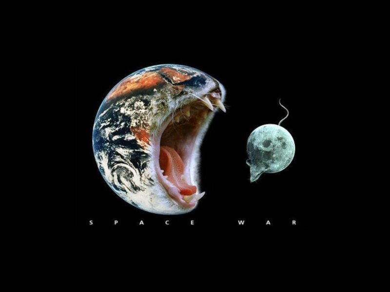 Earth and Moon in a cosmic battle
