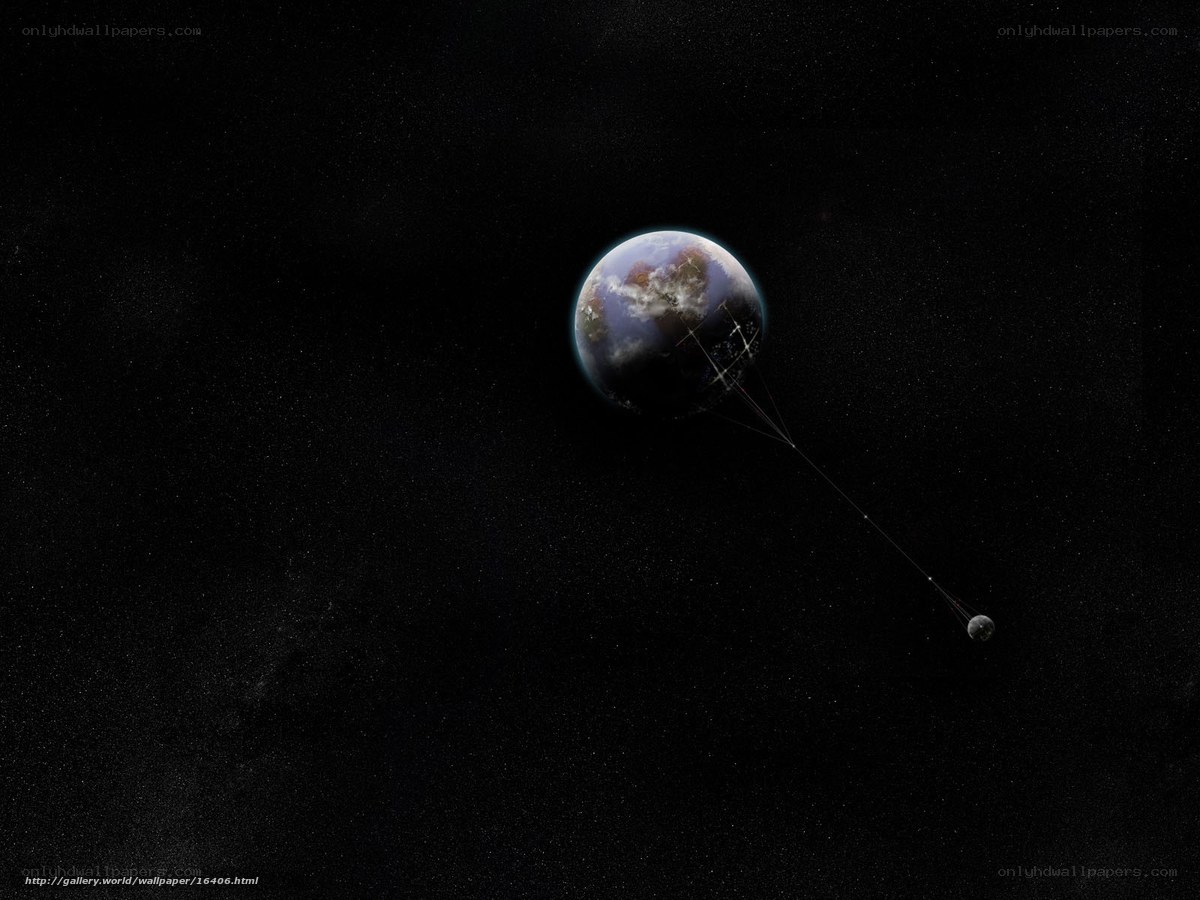 Earth and Moon in Space