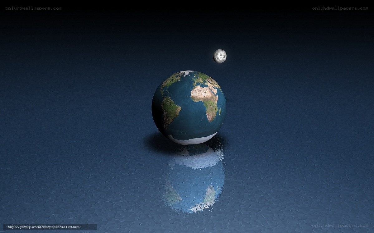 Earth and Moon in Space
