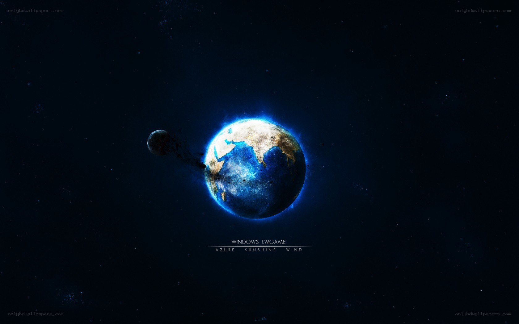 Earth and Moon in Space