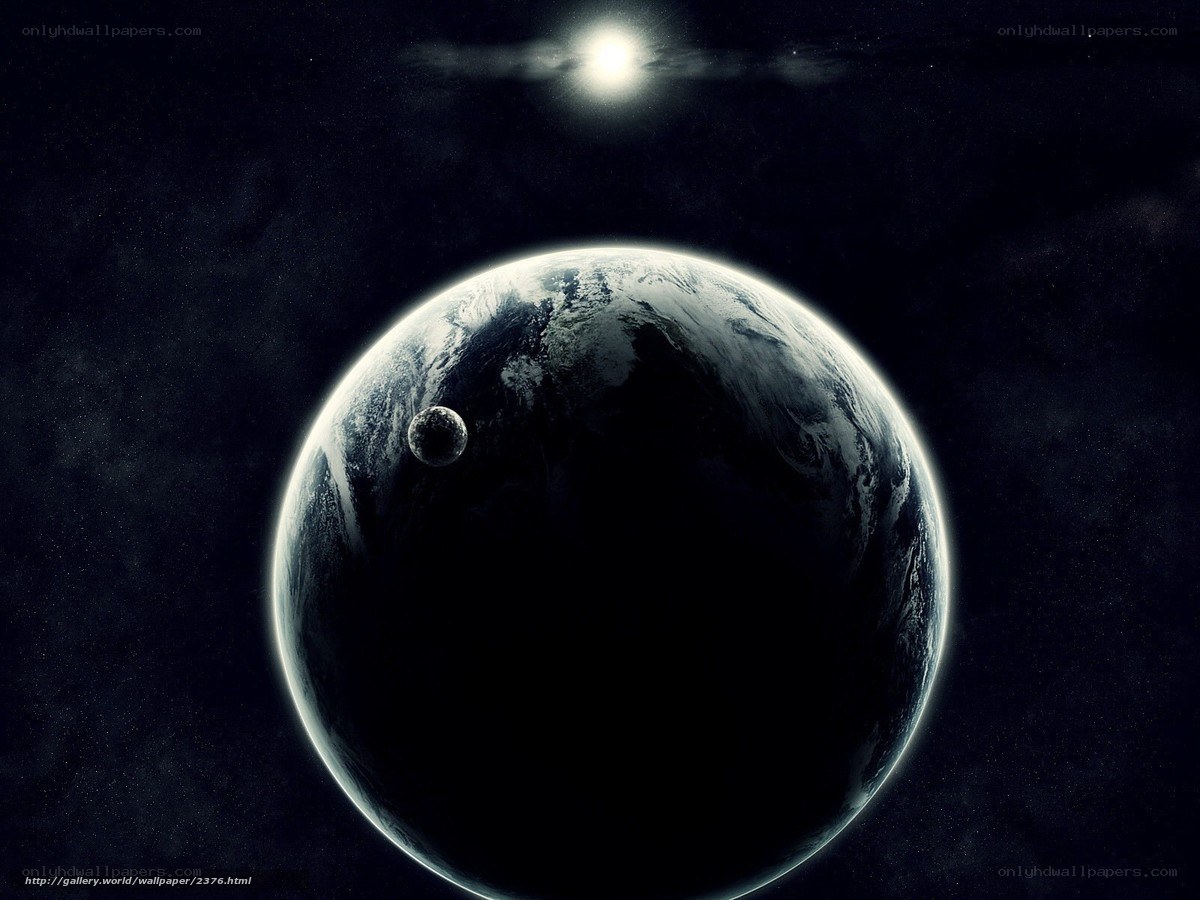 Earth and Moon in Space